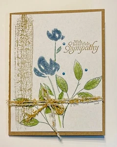 4 Stampin Up Sympathy Card Kit Handmade Set Cards Simply Sketched Masculine DIY - Picture 1 of 2