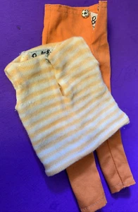Vintage Barbie Orange Fashion Pak PANTS & ORANGE STRIPE SHIRT VARIATION UNUSUAL - Picture 1 of 4