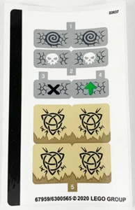 LEGO STICKER SHEET ONLY FOR 71721 SKULL SORCERER'S DRAGON From Set New - Picture 1 of 1