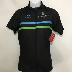 Camiseta deportiva de ciclismo de manga corta para mujer Sugoi M Live Grit RS negra azul verde NUEVO - Imagen 1 de 5