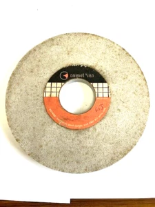 12" x 3/4" x 3"  WHITE A/O 60J SURFACE GRINDING WHEEL CAMEL 29022 SHELF WORN OLD - Picture 1 of 5