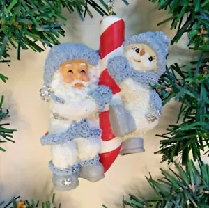 Snow Buddies Snowball Santa Ornament Candy Cane Encore #94698 Boxed 2000 NOS - Picture 1 of 10