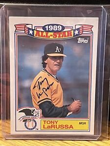 Oakland Athletics Tony LaRussa Signed 1990 Topps 1989 All-Star Card Auto