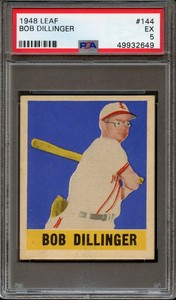 1948 LEAF  BOB DILLINGER  #144  PSA  5