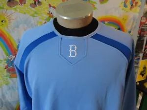 Brooklyn Dodgers Majestic Therma Base Pullover Fleece Shirt Cooperstown - Picture 1 of 6