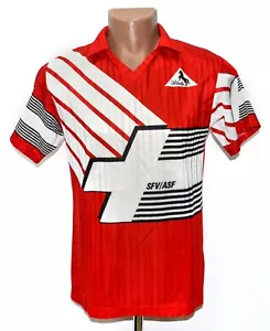 SWITZERLAND NATIONAL TEAM 1990/1992 HOME FOOTBALL SHIRT BLACKY S - Picture 1 of 9