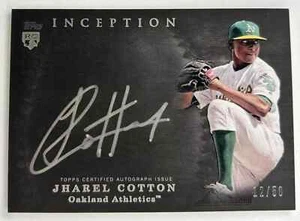 2017 Topps Inception Silver Signings #SSJC Jharel Cotton 12/50 Oakland Athletics - Picture 1 of 2