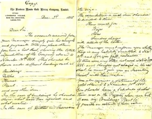 NOUVEAU MONDE TARRYALL CREEK GOLD MINING CO 1888 LONDRES CARTA FORTUNA COMO COLO - Imagen 1 de 5