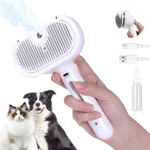 Spray Cat Brush for Shedding,Pet Grooming Brush/Self-Cleaning Wet Cat Comb with - Picture 1 of 12