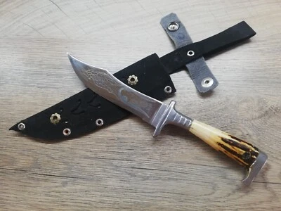 Cuchillo daga y funda Pchak uzbeko islámico asiático popular nativo hecho a mano raro de colección Foto 1 de 4
