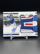 2021 National Treasures Gold Jumbo Patch Auto Leody Taveras 212 RC Baseball /25