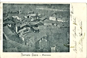 BERNATE SESIA (MILAN) PANORAMA - ANTIQUE POSTCARD FROM 1903 TRAVELLED STAMP - Picture 1 of 2