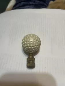 Vintage 1.5” Golf Ball Brass Lamp Finial - Picture 1 of 3