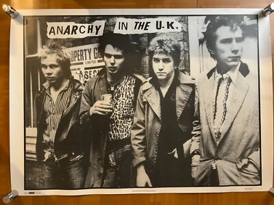 Póster original SPLASH vintage de Sex Pistols/Anarchy in the U.K. años 80 25x35 pulgadas Foto 1 de 4