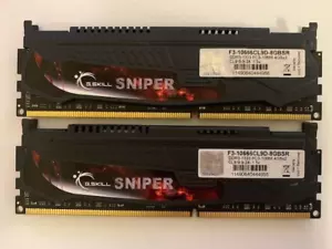 G. SKILL SNIPER 8 GB (2 X 4 GB) DDR3-1333 MHz PC3-10600 1,5 V F3-10666CL9D-8GBSR - Bild 1 von 2