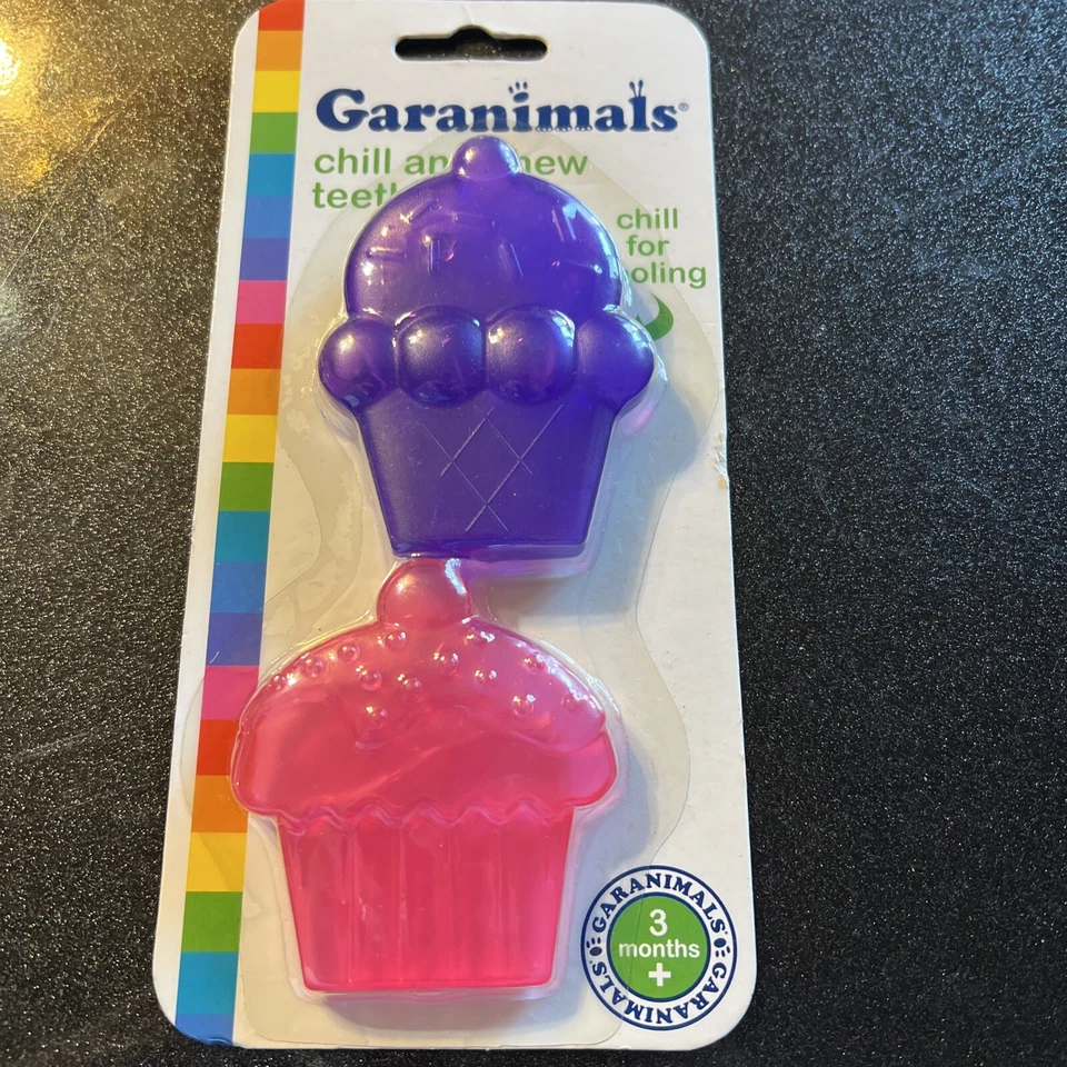 Baby Teethers Garanimals Chill And Chew New 2 in Pack Cupcakes Shaped Cute  - Image 1 of 1