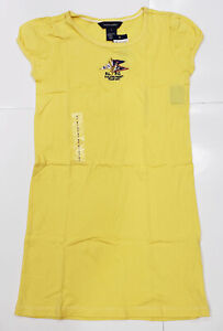 New tag NWT Girls RALPH LAUREN Yellow Short Sleeve Yacht Club Summer Dress S 7