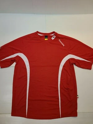 Diadora Diadri Athletic Short Sleeve Red White Medium Shirt - Image 1 of 4