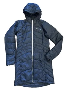 Columbia Jacket Womens XS Blue Down Puffer Long  Down Parka Snow Rain Outdoors - Picture 1 of 18