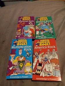 4 pack school house rock 1995 VHS RARE ORIG HTF OOP Scholastic Animation - Picture 1 of 12