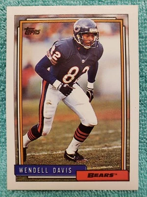 1992 TOPPS WENDELL DAVIS #262 CHICAGO BEARS  - Image 1 of 4
