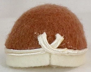 Barbie Sorority Meeting Hat Brown Felt Mattel #937 Hat Only No Doll 1962-63 - Picture 1 of 5