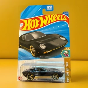 Hot Wheels 2025 #78/250 ‘71 Lamborghini Miura SV BLACK HW 70'S VS 90'S - Picture 1 of 3