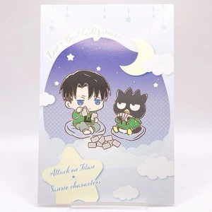 Attack On Titan × Sanrio Characters Levi Bad Badtz-Maru Postcard Japan F/S b - Picture 1 of 10
