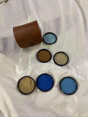 Vintage Tiffen Photar Series #6 Red & Blue  Drop-In Filters Set of 6 New in Case - Image 1 of 4