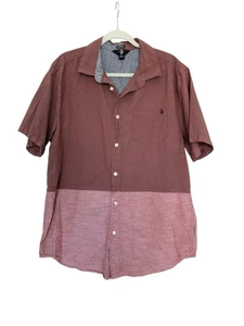 Volcom Shirt Mens XL Classic Fit Casual Surfer Skater Button Down Short Sleeve - Picture 1 of 6