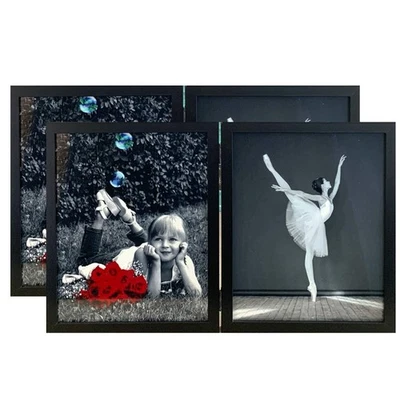 8x10 Black Folding Picture Frames (2-Pack) with HIGH DEFINITION GLASS - Displ... - Image 1 of 4