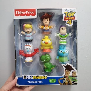 Little People Toy Story 4 7 Pack Woody Buzz Forky Rex Bo Peep - Picture 1 of 6