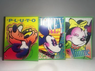 Vtg 90’s Set Of 3 Disney Mead Notebooks Minnie, Mickey and Pluto - Image 1 of 4