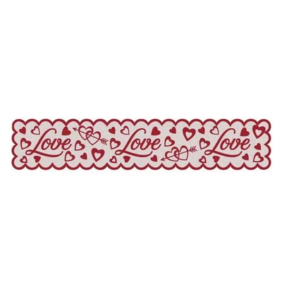 Love Table Runner Valentine Heart Decoration Dining Room Tablecloth - image 1 of 4