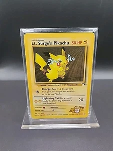 Pokemon Card LT. SURGE'S PIKACHU 81/132 Gym Heroes Unlimited NM - Picture 1 of 3