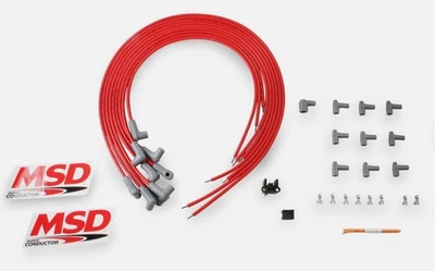 MSD Ignition 31229 Red Super Conductor 8.5mm conjunto de fios vela de ignição 8 cilindros - Imagem 1 de 4
