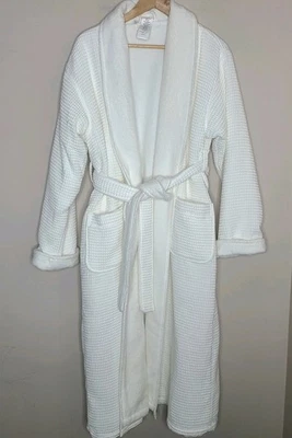Pottery Barn белый вафельное плетение спа халат уютный халат женский размер M - Изображение 1 из 4