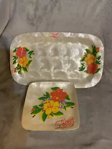 Vassoi da portata vintage unici Kappa Shell souvenir delle Hawaii made in Phillipines - Foto 1 di 5