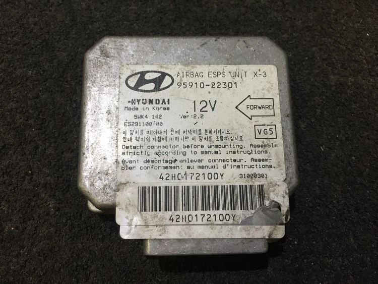 Hyundai Accent 2002 módulo sensores de choque 9591022301, 5wk4142 #212719-07 Foto 1 de 1