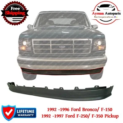 For 1992 -1997 Ford Bronco F-150 F-250 F-350 Front Textured Bumper Lower Valance - Imagem 1 de 4