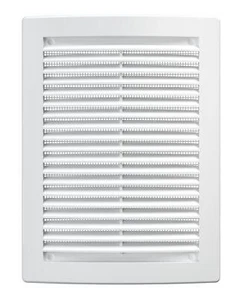 Bianco Griglia di Ventilazione 150mm x 200mm con Mosca Schermo Piatto Tubo Cover - Imagen 1 de 4