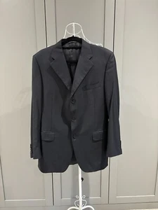 Canali Men’s Navy Blue 100% Virgin Wool Blazer Jacket,Size 52 R,Made In Italy - Picture 1 of 13