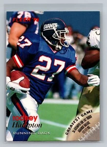 1996 Fleer Shell FACT #53 Rodney Hampton - Picture 1 of 2