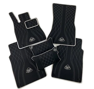 Tapetes Mercedes Maybach S580 2021-2024 a medida negros/beige manchado, almohada - Imagen 1 de 7