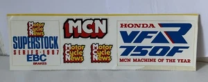 Vintage Original Sticker Set Inc Superstock 1987-Honda VFR 750F, Motorcycle News - Picture 1 of 4