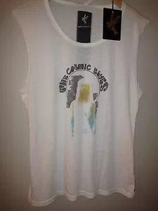 ONE TEASPOON "The Cosmic Blues Harry TEE" Vintage Cream Shirt Size 8 (SMALL) - Picture 1 of 5