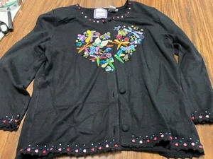 Sweater Smitten By Michael Simon Small Acrylic & Cotton Padded Shoulders - Picture 1 of 11