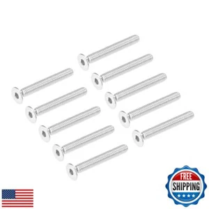uxcell M4x30mm Flat Head Machine Screws Inner Hex Screw 304 Stainless Steel F - Picture 1 of 4