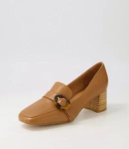 Diana Ferrari Cabernet Dark Tan Natural Heel Leather Heel - Size 9/40 - Picture 1 of 14