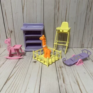 Vintage Mattel Animal Lovin Barbie Nursery Set 7313 Giraffa Playpen Sedia 1988 - Foto 1 di 15